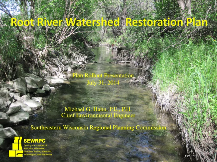 plan rollout presentation july 31 2014 michael g hahn p e