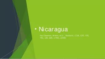 Nicaragua  RADIOGRAFA DE LA SITUACIN INMOBILIARIA EN AMERICA LATINA  Cifras en U.S. Dlares