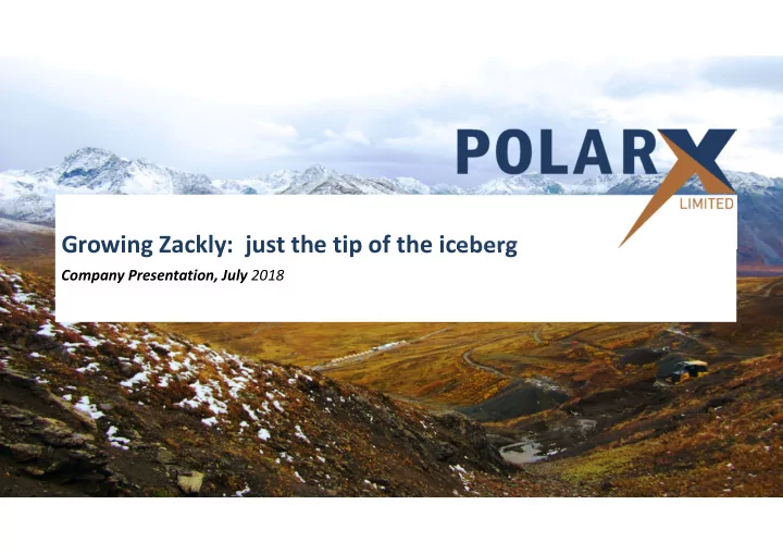 growing zackly just the tip of the iceberg