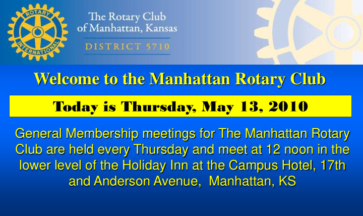 welcome to the manhattan rotary club