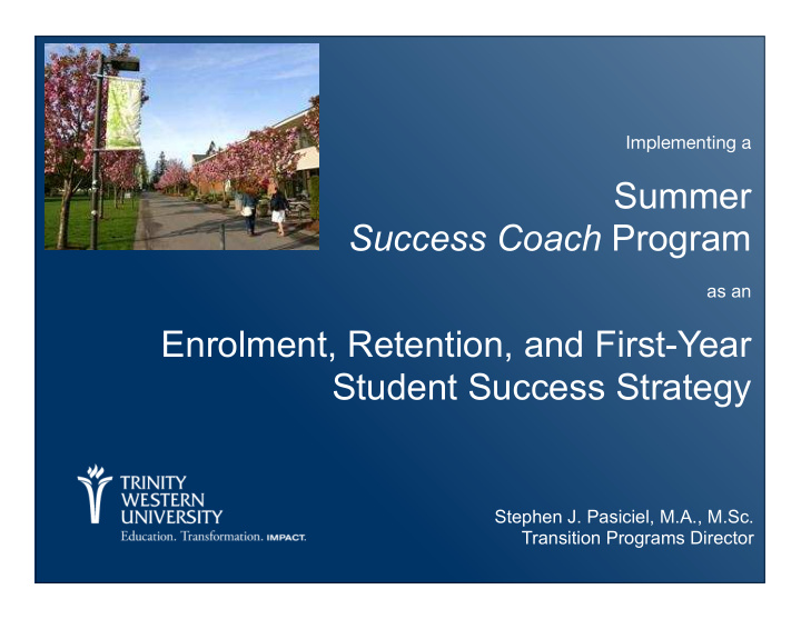 summer success coach program