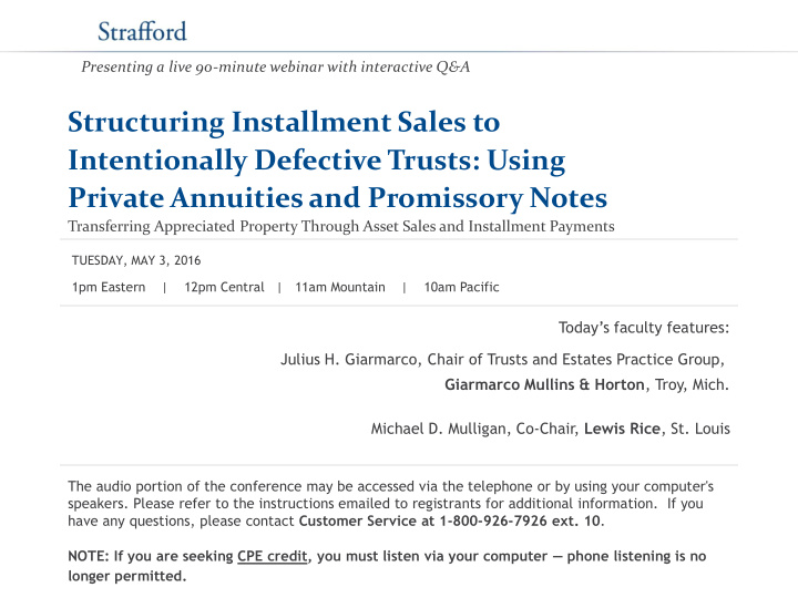private annuities and promissory notes