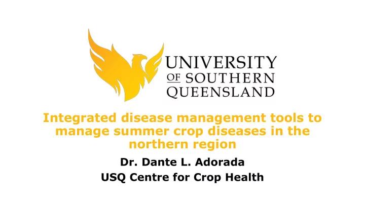 integrated disease management tools to