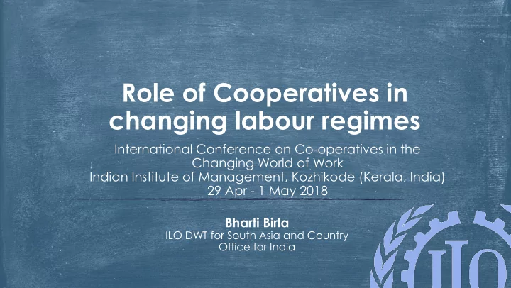 changing labour regimes
