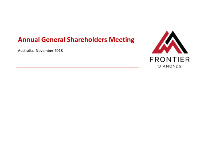 annual general shareholders meeting