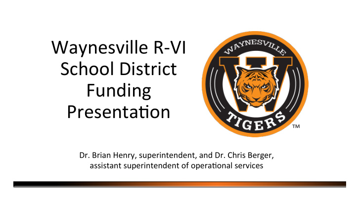 waynesville r vi school district funding presenta on