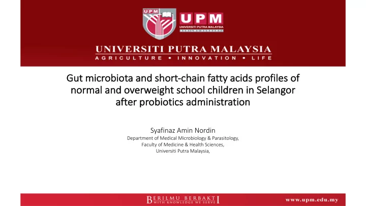 gu gut mi microbiota and short cha chain n fatty aci cids