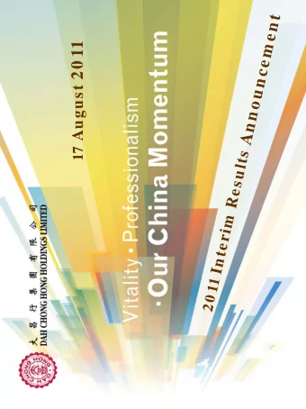 17 August 20 11  1  1  0  2  FORWARD-LOOKI NG STATEMENTS  Certain statements contained in this