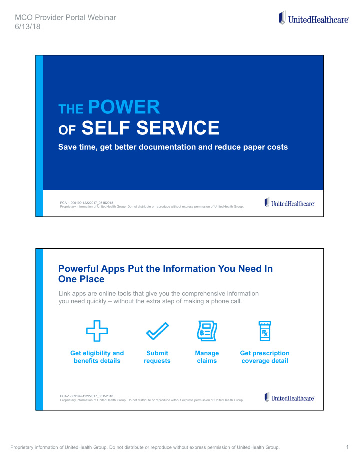 the power of self service