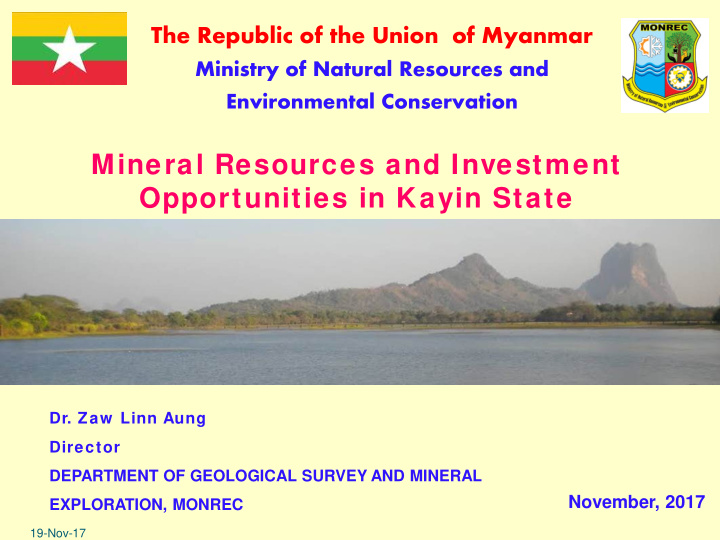 mineral resources and investment opportunities in kayin