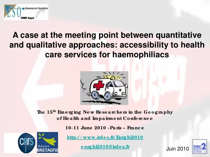 a case at the meeting point between quantitative and