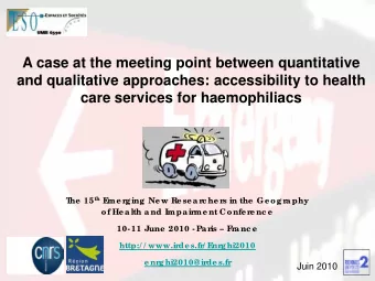 A case at the meeting point between quantitative  and qualitative approaches: accessibility to