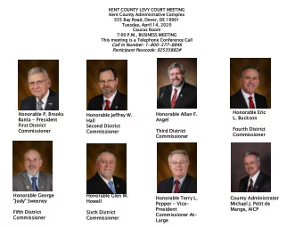 Honora  rable E  Eric  ric  Honorable  le P  P. B  Brooks  Honora  rable Alla  llan F.  Honorable