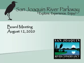 Board M  Meet  eeting  Aug  ugus  ust 12,  12, 2020  2020  Welco  lcome  and  and  Meet  etin