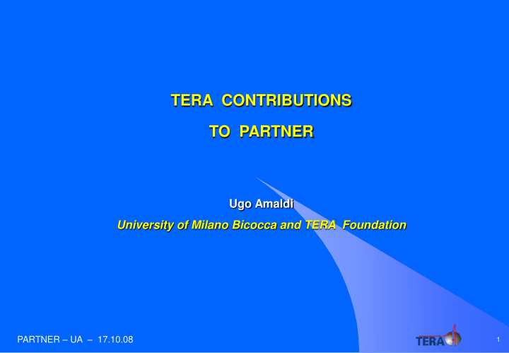 tera contributions to partner
