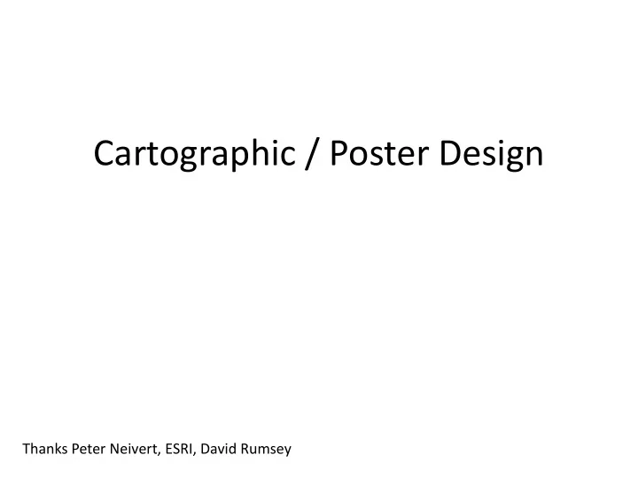 cartographic poster design