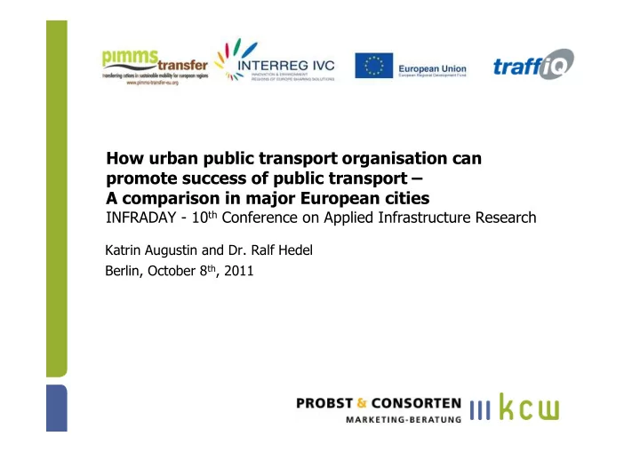 how urban public transport organisation can promote