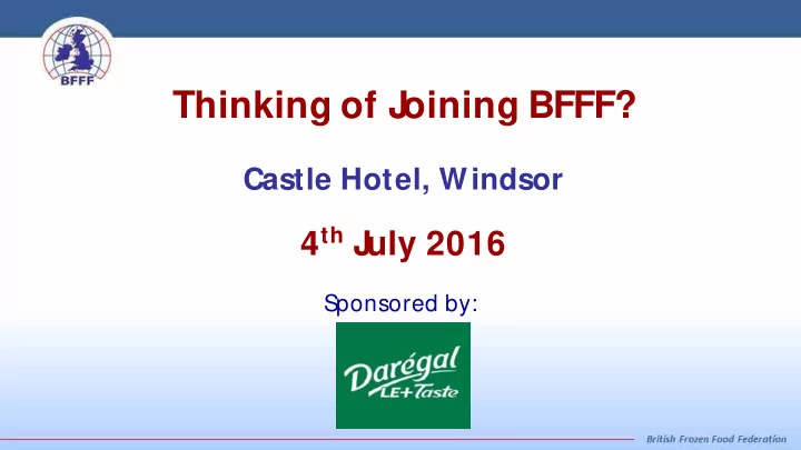 thinking of j oining bfff
