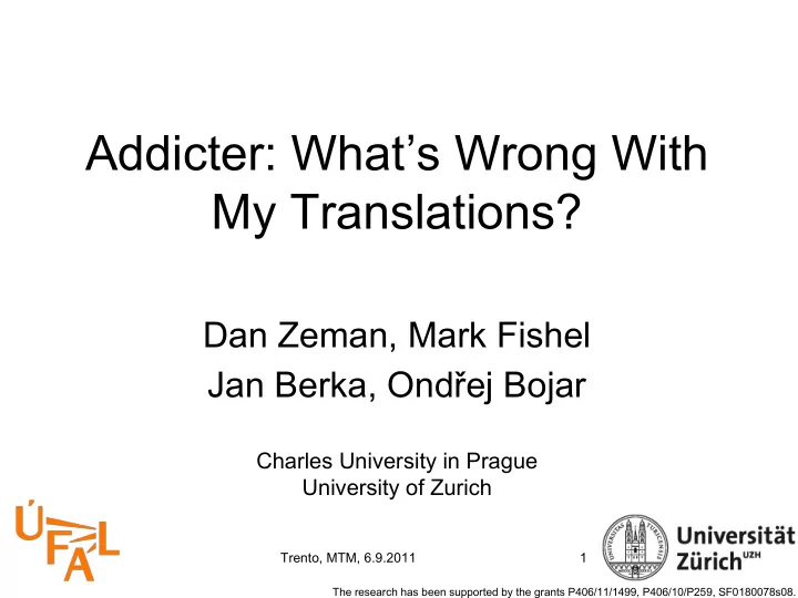 addicter what s wrong with my translations