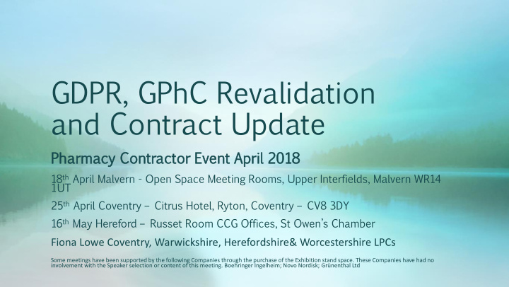 gdpr gphc revalidation