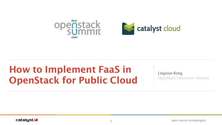 how to implement faas in