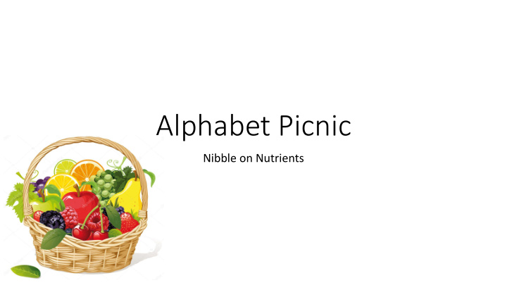 alphabet picnic