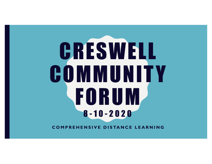 creswell community forum