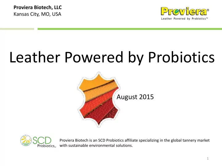 leather powered by probiotics