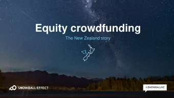 Equity crowdfunding  The New Zealand story  Contents  1.  New Zealand market  2.  Companies  3.