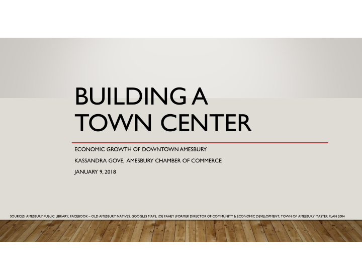 building a town center