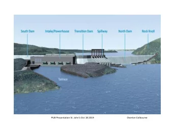 PUB Presentation St. John's Oct 18 2019 Overton Colbourne OWN Muskrat Falls  The PAST is the