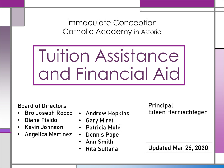tuition assistance and financial aid