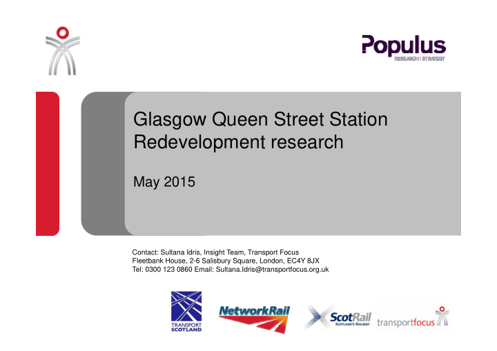 glasgow queen street station redevelopment research