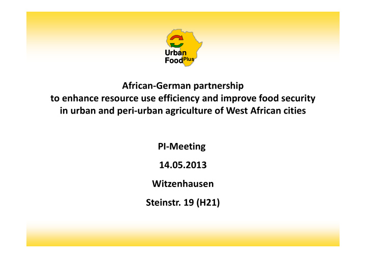 african german partnership to enhance resource use