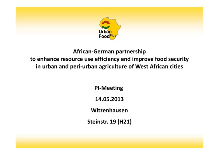 african german partnership to enhance resource use