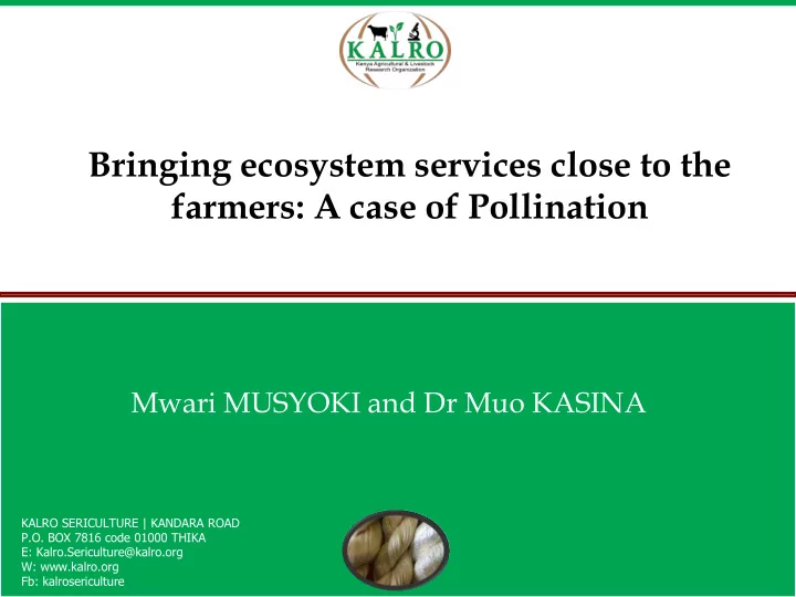 farmers a case of pollination