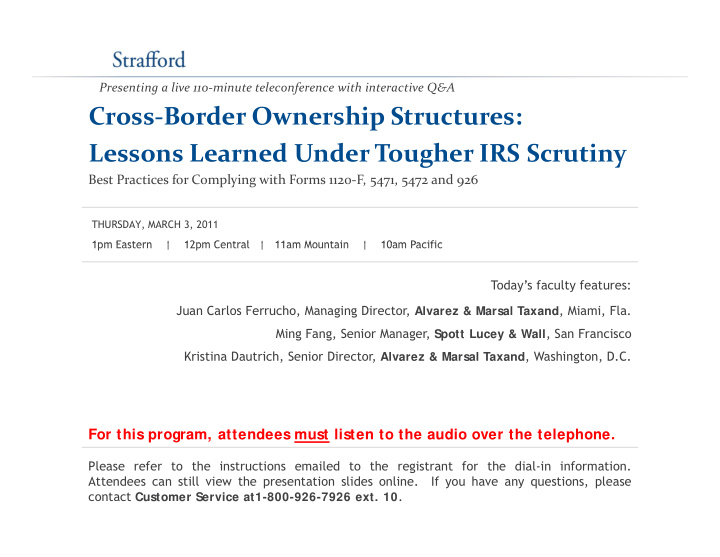cross border ownership structures lessons learned under