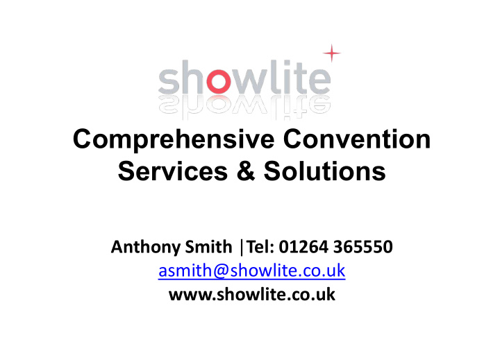 comprehensive convention services solutions