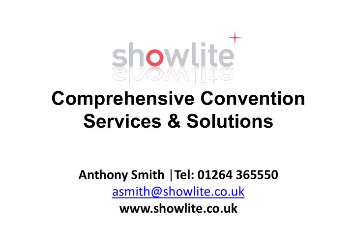 comprehensive convention services solutions