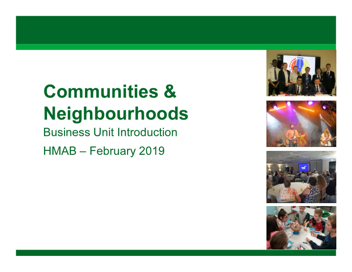 communities neighbourhoods