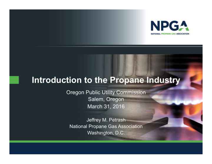 introduction to the propane industry