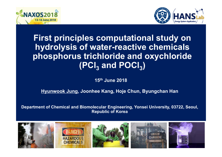 first principles computational study on hydrolysis of