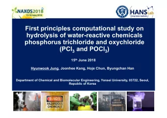 First principles computational study on  hydrolysis of water-reactive chemicals  phosphorus