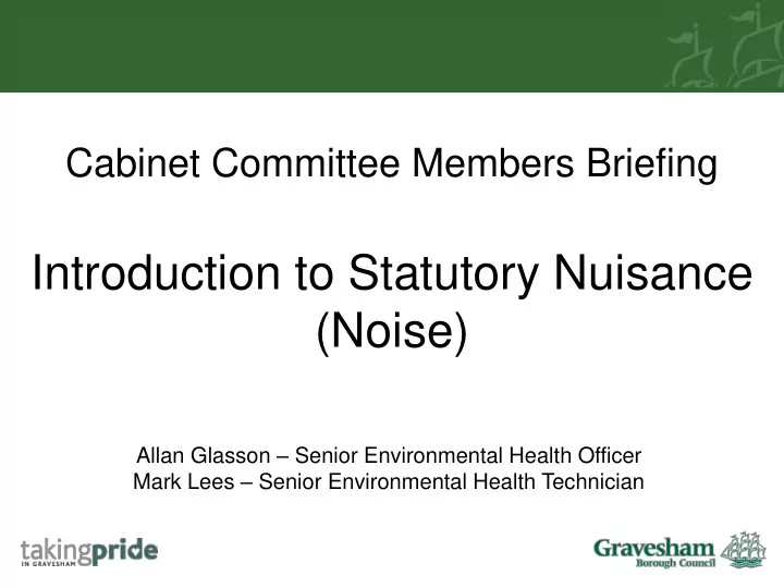 introduction to statutory nuisance