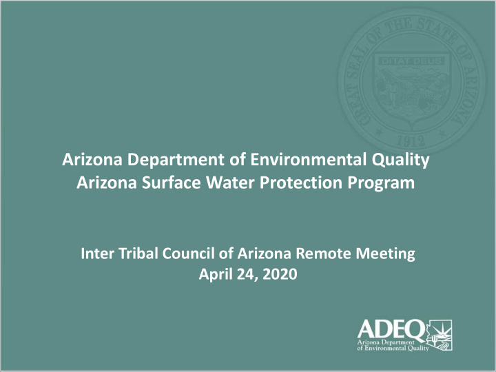 arizona department of environmental quality arizona