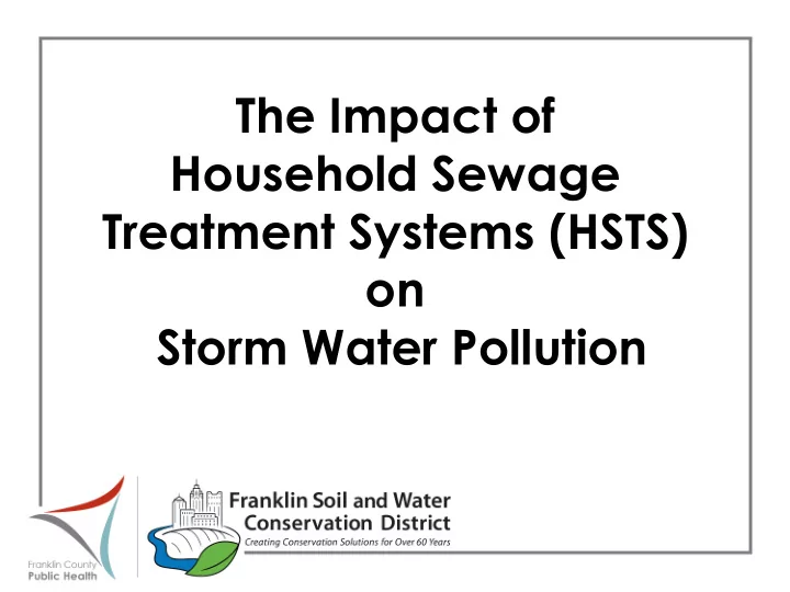 household sewage