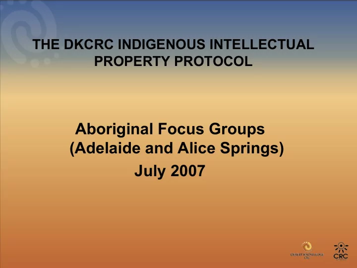 the dkcrc indigenous intellectual property protocol
