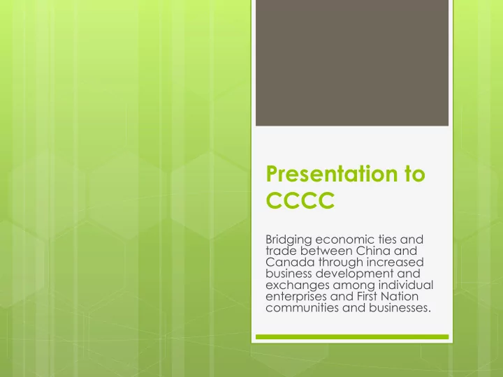 presentation to