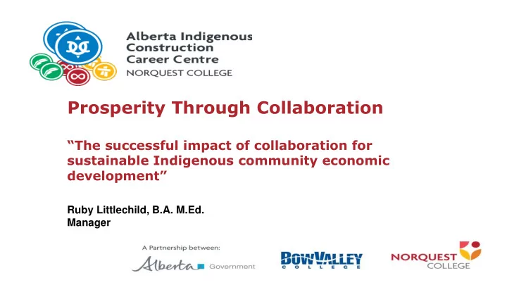 prosperity through collaboration