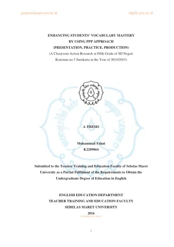 perpustakaan.uns.ac.id  digilib.uns.ac.id  ENHANCING STUDENTS VOCABULARY MASTERY  BY USING PPP